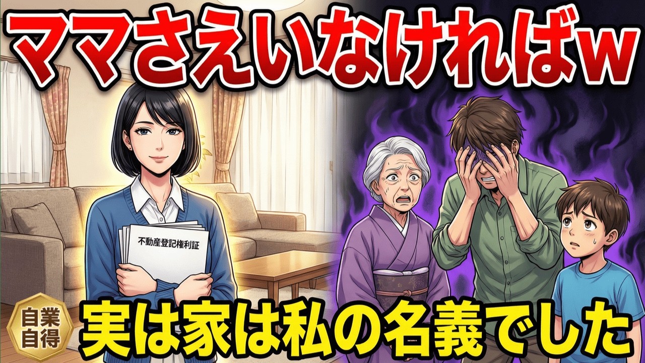 【漫画】透明人間扱いされた嫁が家を出る→実は家の名義は嫁のものでした【スカッと】