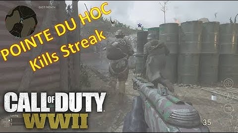 Call of duty WW2 - Pointe du Hoc kill streak (PPSH-41 gun is OP)