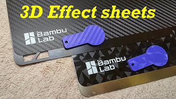 On the test: Bambu Lab 3D Effect Sheets