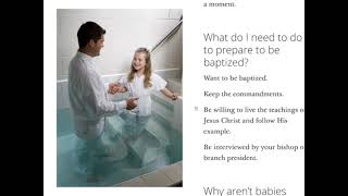 Baptism Preparation for the Church of Jesus Christ of Latter Day Saints