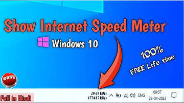How to Add Internet Speed Meter on Taskbar on Windows 10 PC in Hindi 🖥️ Enable Internet Speed Meter