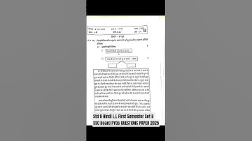 Std 9 Hindi L.L First Semester Set B SSC Board PYQs QUESTIONS PAPER 2025 @Nextdoortonotes