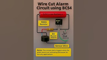 🔔 Wire Cut Alarm Circuit using BC547 | Security Alarm Project #shorts #trending