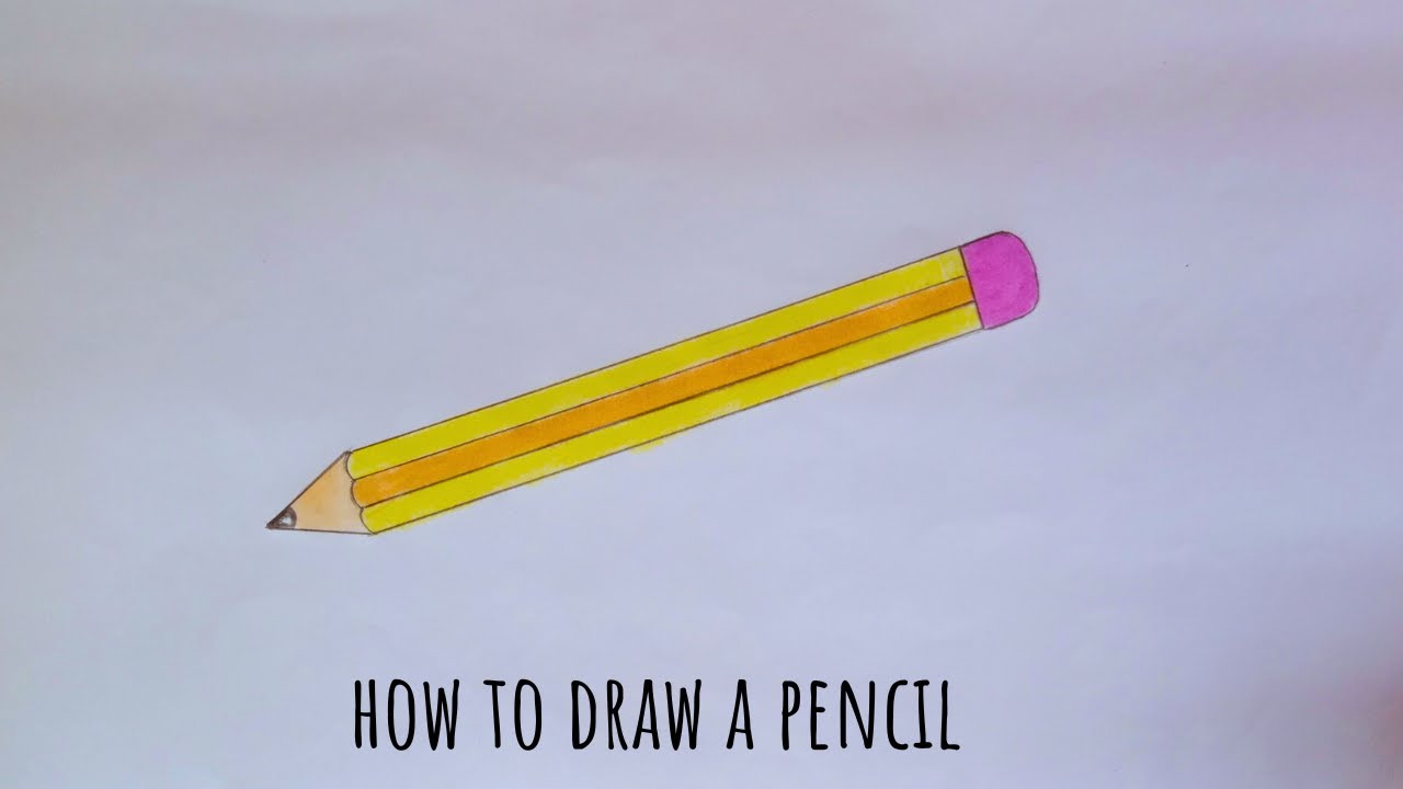 How to draw a Pencil for kids  Pencil Easy Draw Tutorial 