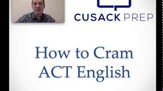 How To Cram Act English