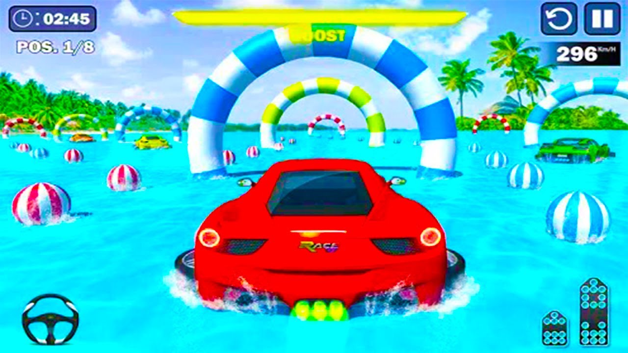 Water Surfing Car Stunts - Android GamePlay - Car Games Android