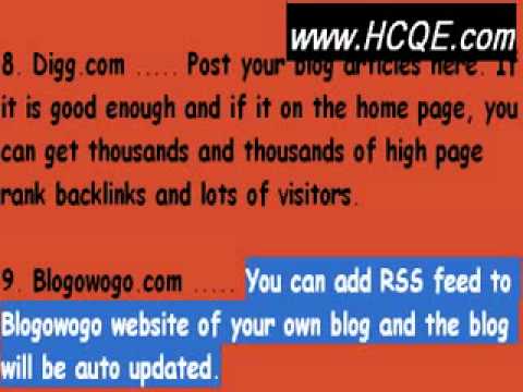 25 High PageRank Websites for Backlinking