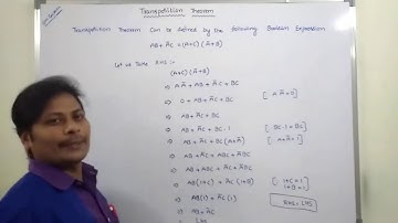 TRANSPOSITION THEOREM | BOOLEAN ALGEBRA | DIGITAL LOGIC DESIGN | STLD | DLD |