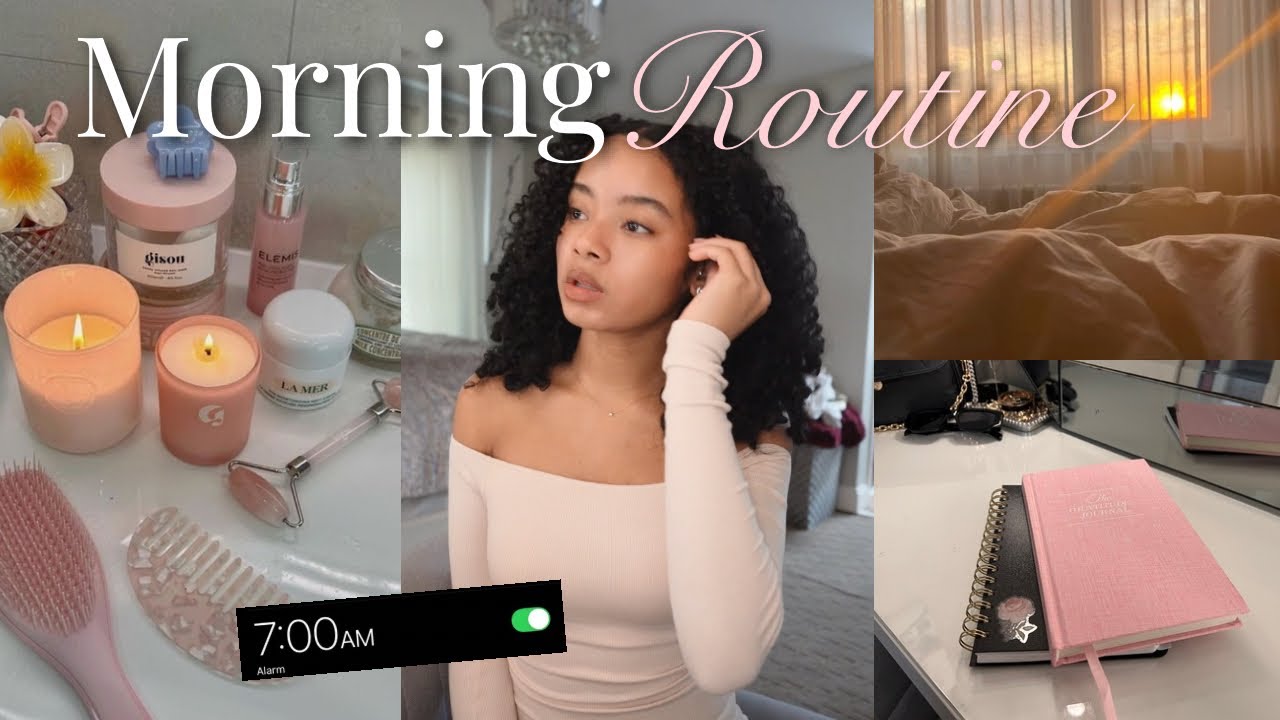 7AM Soft Girl Morning Routine 🌸 Start Your Day Calm & Productive