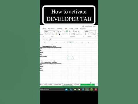 How To Add The Developer Tab To The Ribbon | Enable Developer Tab In ...