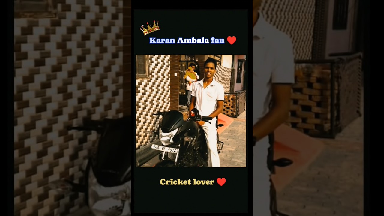 KARAN AMBALA CRICKET JOURNEY ❤️ 