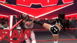 WWE 2K22 RAW Bianca belair vs Billie Kay (w/Peyton Royce)