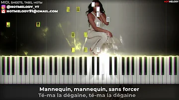 Aya Nakamura - Dégaine feat. Damso karaoke piano instrumental paroles