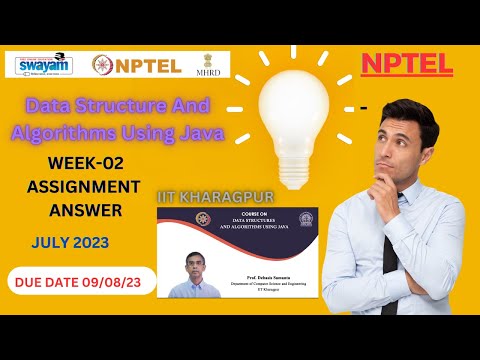 NPTEL Data Structure And Algorithms Using Java WEEK-02 Quiz Assignment Solution |July 2023|