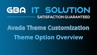 Avada theme install and basic Theme options Overview