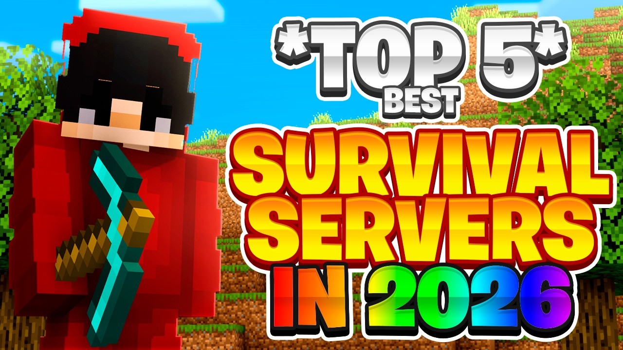 TOP 5 SURVIVAL SERVERS *2026* | Best Minecraft Survival SMP | 1.8/1.20 ...