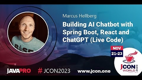 Building AI Chatbot with Spring Boot, React and ChatGPT (Live Code) | Marcus Hellberg
