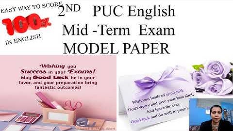ENGLISH MID-TERM MODEL QUESTION PAPER FOR II PUC