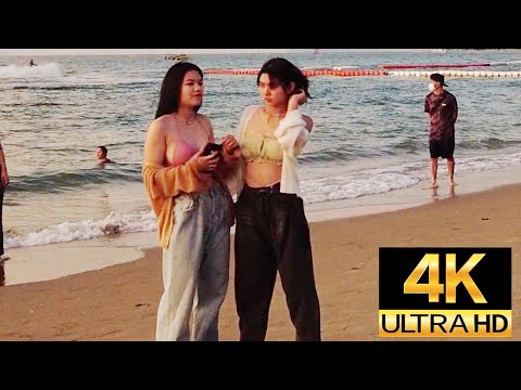 Pattaya 4K Walk Walking Street, Bali Hai pier, Beach, soi Bua Khao, TreeTown.11th Dec.