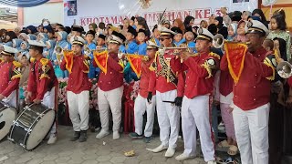 Atraksi Elang Jawa Marching Band Narawisan Kajen,diacara pawai Ta'aruf TPQ DARUL KHASANAH UJUNGRUSI 