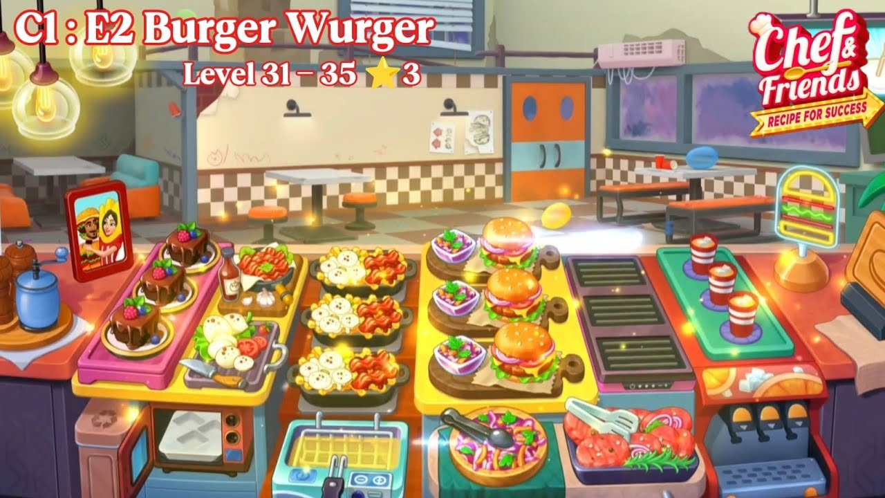 Episode 2 : Burger Wurger Level 31 - 35 ⭐3 || CHEF & FRIENDS CHAPTER 1 || Walkthrough Gameplay
