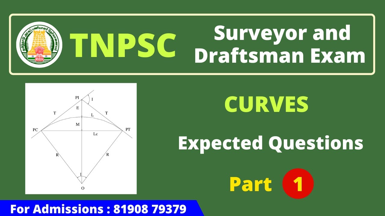 TNPSC Field Surveyor & Draughtsman Expected Questions - Curves : Part 1 | Test Series Available