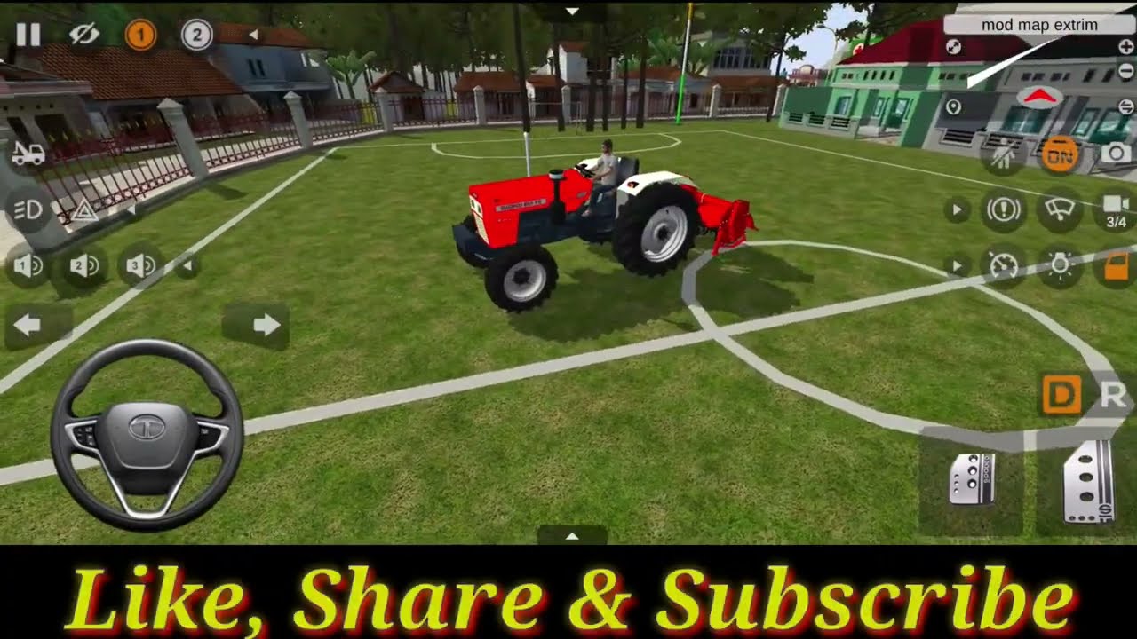 Drive Swaraj 855 Tractor Mod In Bus Simulator Indonesia 