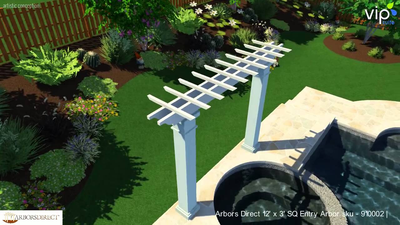 Arbors Direct 12'x3' Entry Arbor SQ - YouTube