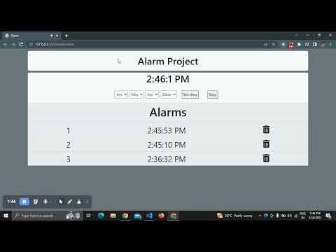 Alarm Project Using Pure JAVASCRIPT