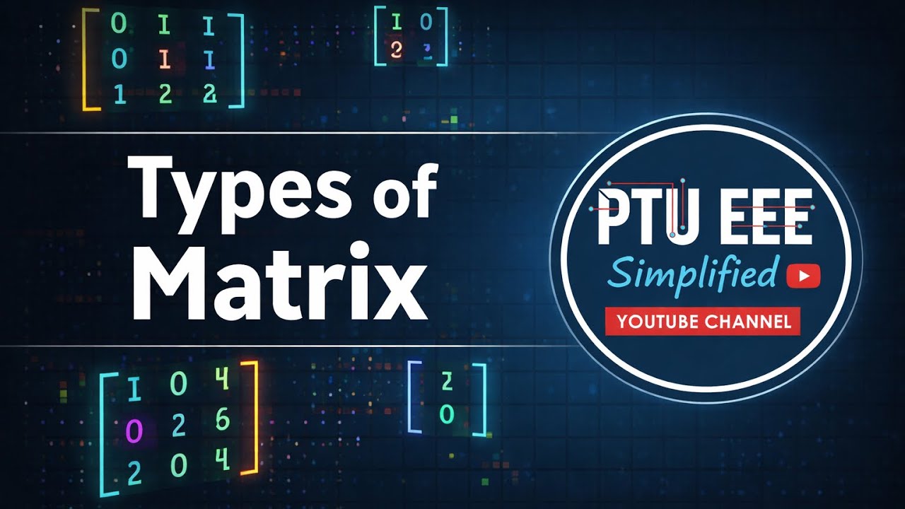 Types of matrices |matrix explained easily| ptu eee simplified 