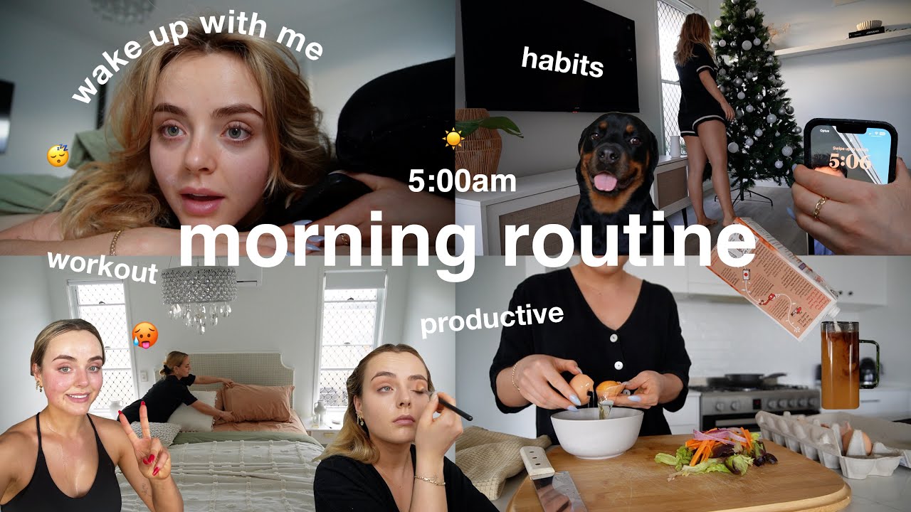 5:00am MORNING ROUTINE | workout | HEALTHY HABITS | PRODUCTIVE  + night routine | Conagh  Kathleen