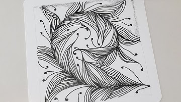 (Week 6) Drawing Zentangle – F-FEATHERFALL