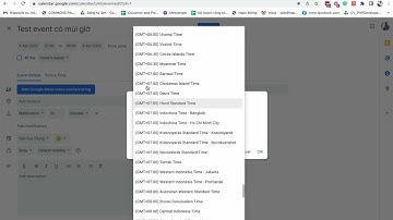 Thêm múi giờ (timezone) cho event trên Google Calendar