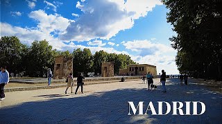 Day at the Park at Temple of Debod | Madrid Walking Tour | Spain | 4k 60fps HDR
