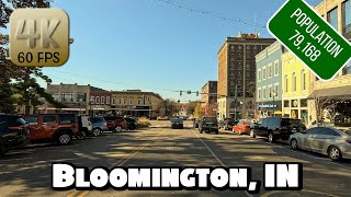 Driving Around Bloomington, Indiana and Indiana University Campus in 4k Video