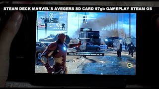 Steam Deck Marvel's Avengers Definitive Edition 97gb SD Card Gameplay Steam OS