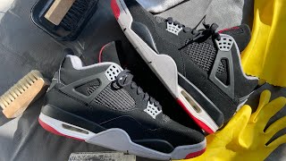 HOW TO CLEAN: JORDAN 4 BRED (SALT STAINS, MUD, DIRT)