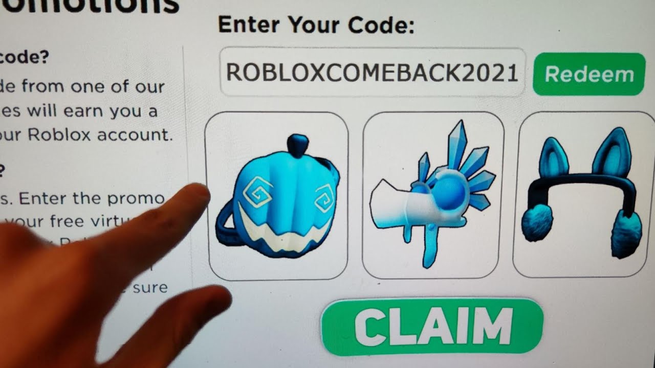 3 New Roblox Promo codes 2021 All Free Robux Items