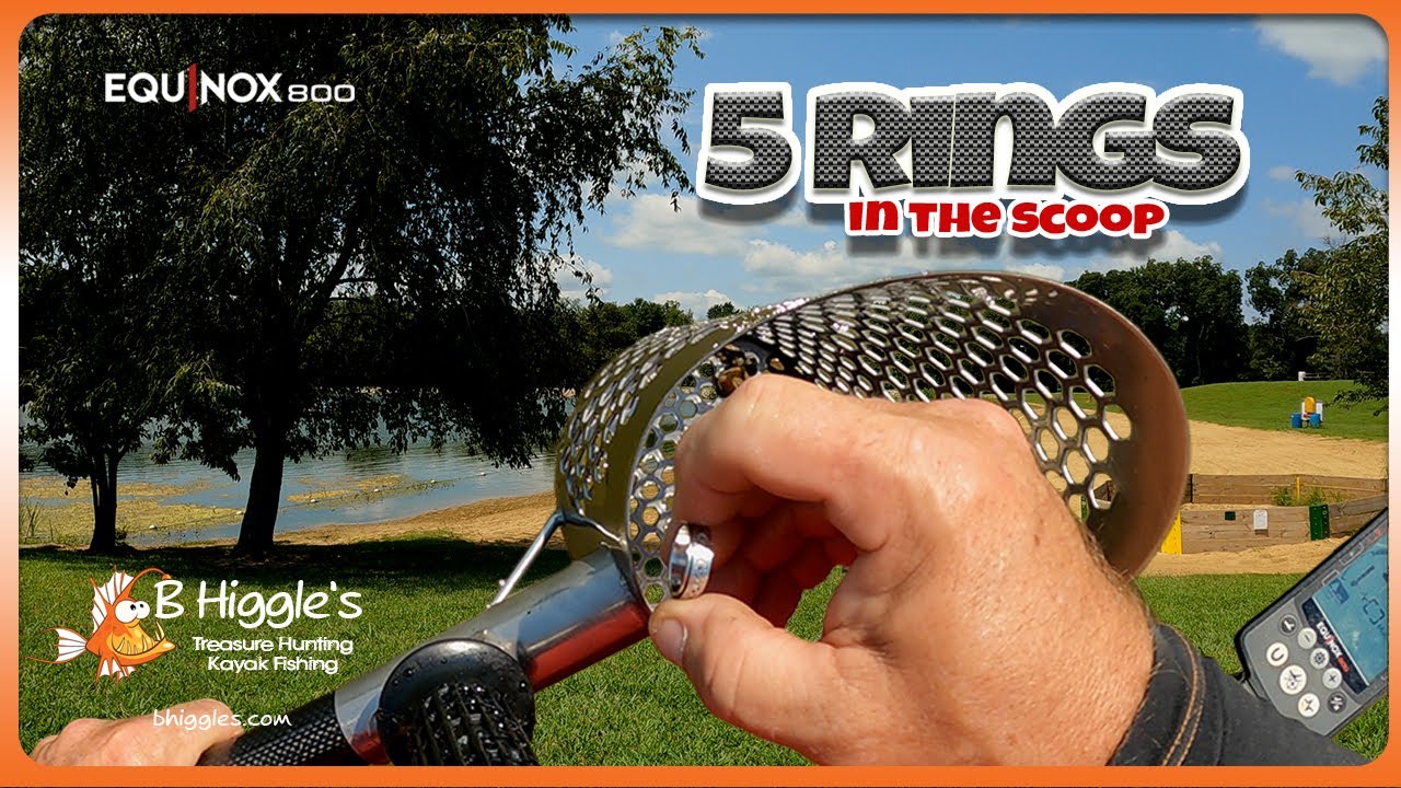 Beach Metal Detecting - 5 Rings in the Scoop by Coob w/ Minelab Equinox 800