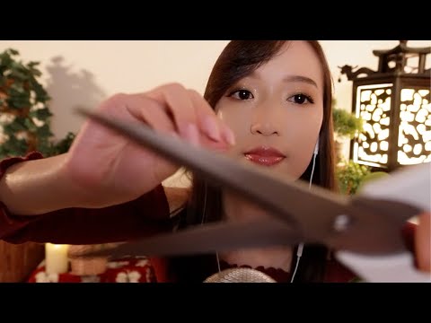 ASMR ✂️ FILS DE NEGATIVITE (bruits de ciseaux, visuel, mouvements de mains, chuchotements)