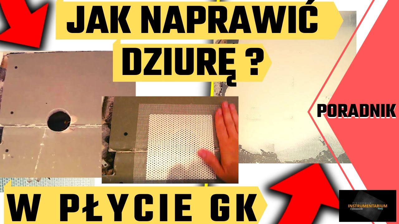 Jak szybko naprawić dziurę w płycie gipsowo-kartonowej? - YouTube