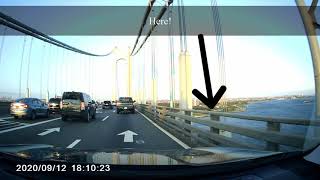 Traffic Jam on the Verrazzano-Narrows Bridge going to Belt Parkway and alternative route (9/12/2020)