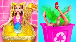 BARBIE RICA VS POBRE TRANSFORMACIÓN   Salva a Esta Pobre Muñeca  Casa de los Sueños por Yay Time!