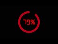 Red Circle With 100 Percent Loading Indicator progress