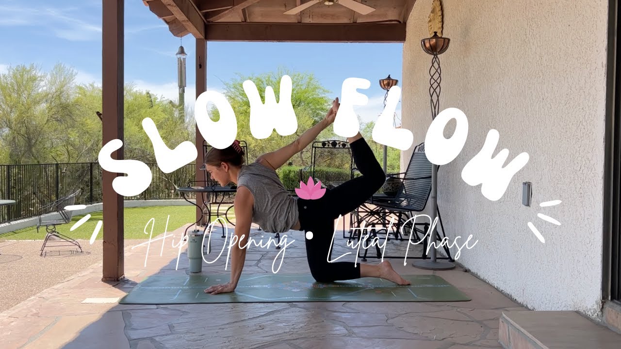 30 Min Hip Opening Slow Flow Luteal Phase Yoga Vibey EDM Playilst