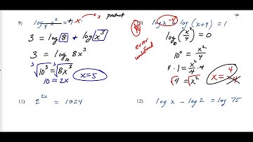 7.5 Solving Exponential and Logarithmic Equations - Honors Algebra 2
