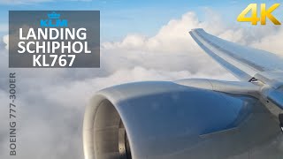 KLM | Boeing 777-300 | Landing Amsterdam Airport Schiphol | Economy Comfort Class