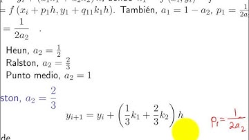 Ejemplo de Runge-Kutta de orden 2