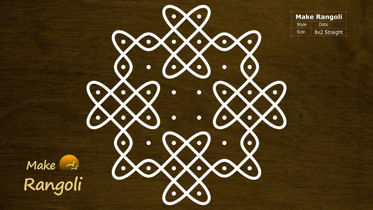 Sikku kolam with dots | Melika Muggu | Margazhi Kolam | Dhanurmasam Muggulu | Make Rangoli