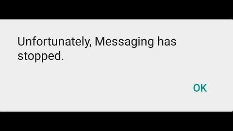 Messaging has stopped in android